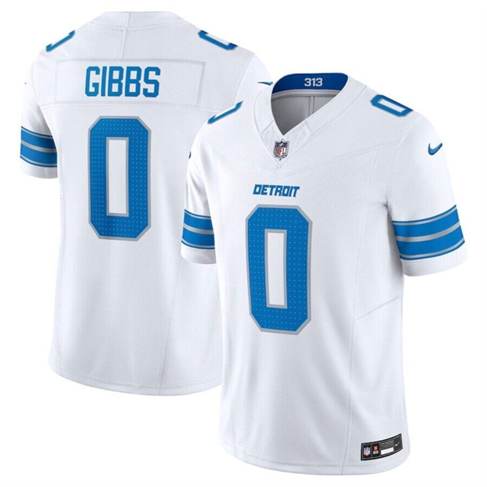 Men's Detroit Lions #0 Jahmyr Gibbs Nike F.U.S.E. Vapor Limited Stitched Jersey