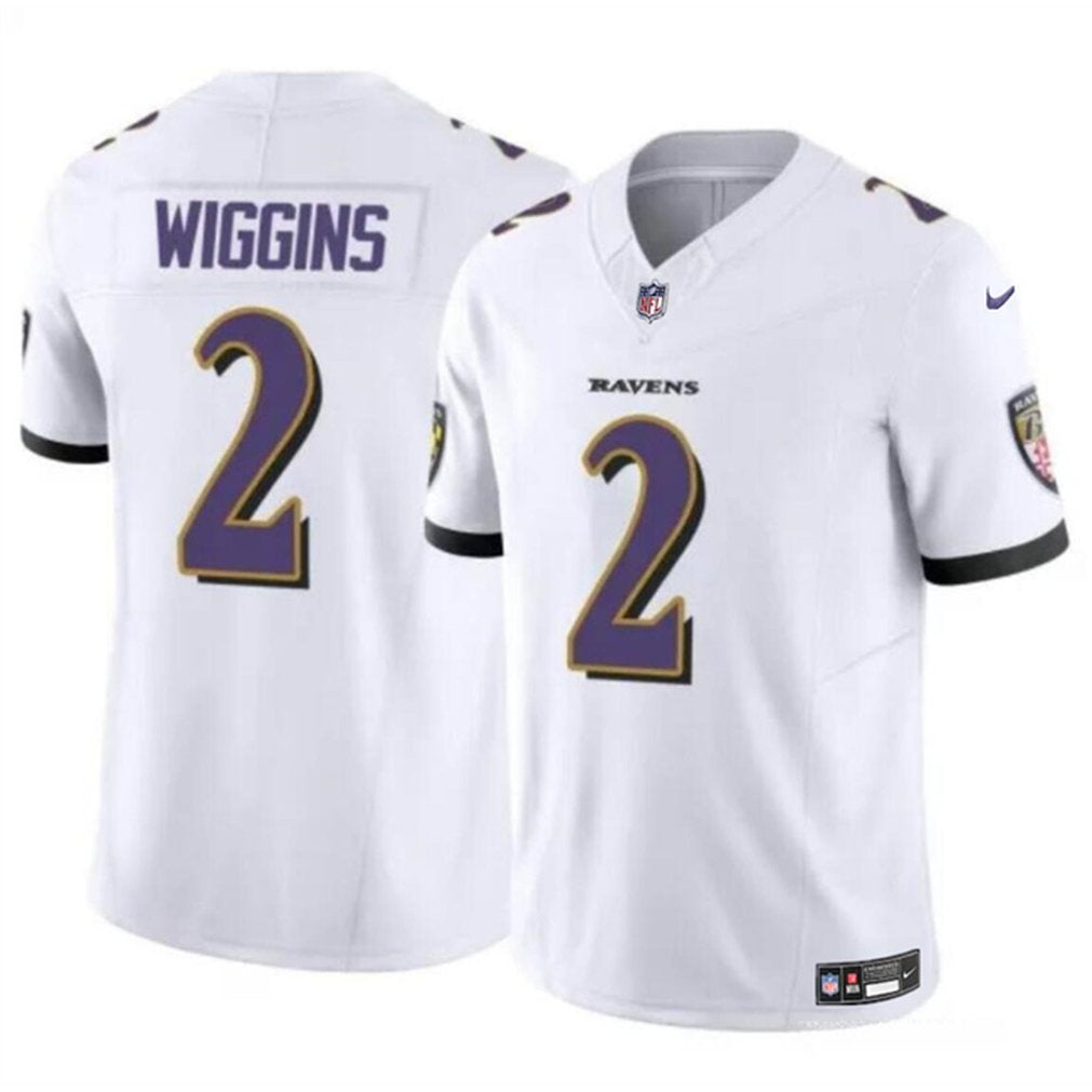 Men's Baltimore Ravens #2 Nate Wiggins Nike F.U.S.E Vapor Limited Football Jersey