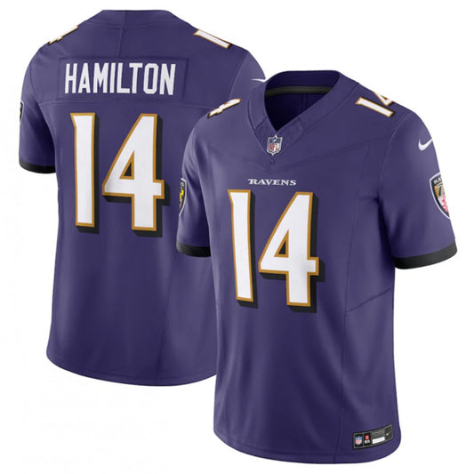 Men's Baltimore Ravens #14 Kyle Hamilton Nike Vapor F.U.S.E. Limited Jersey