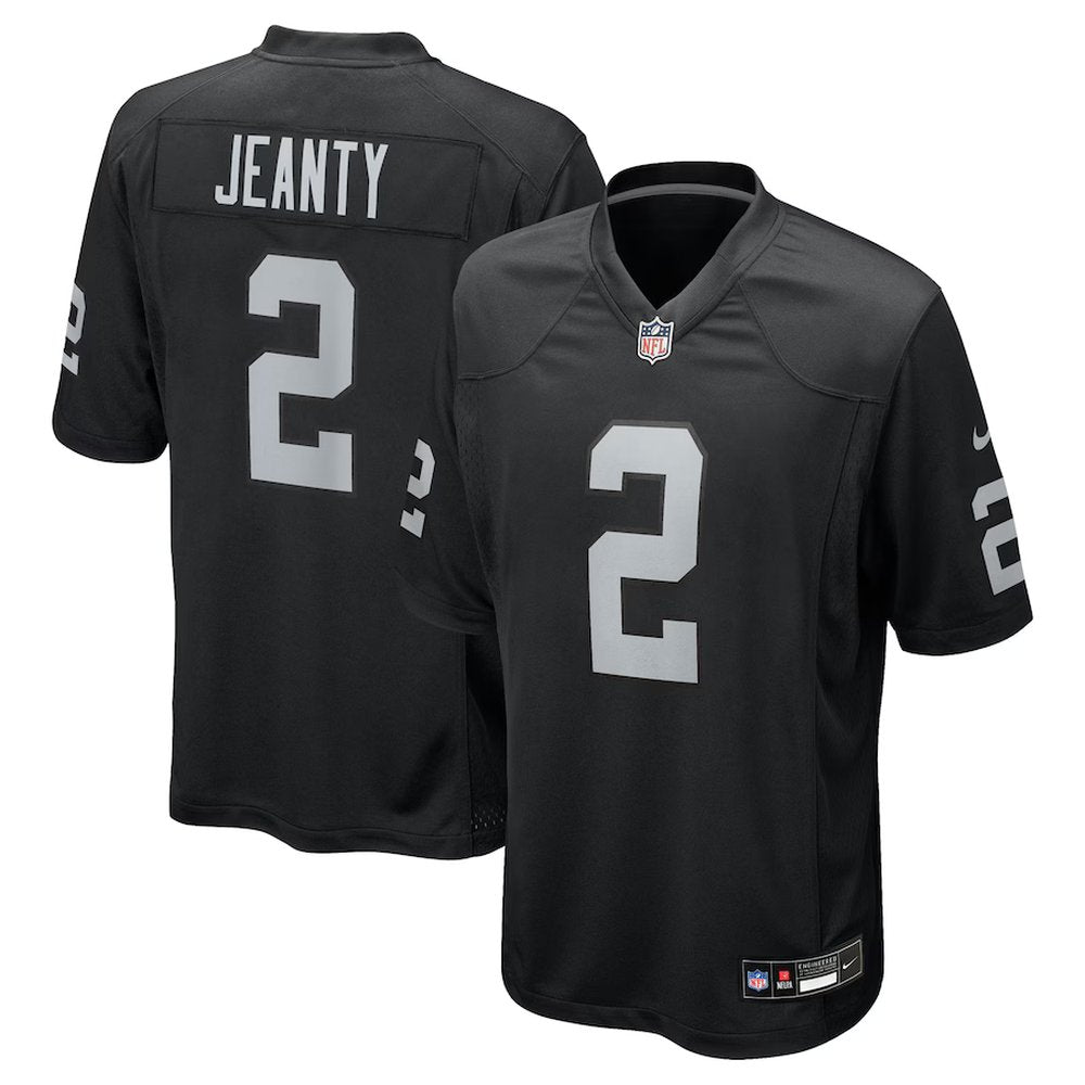 Men's Las Vegas Raiders #2 Ashton Jeanty NFL Draft First Round Pick Game Jersey