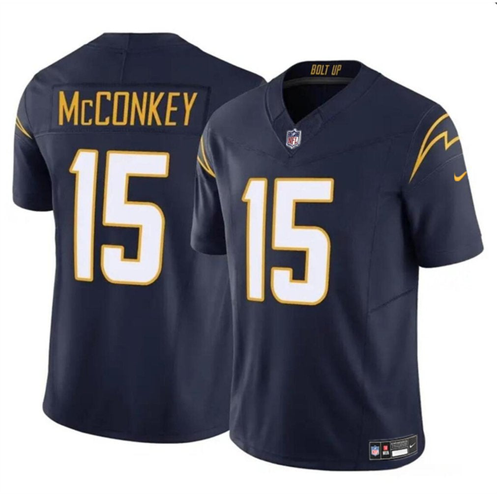 Men's Los Angeles Chargers #15 Ladd McConkey Nike F.U.S.E Draft Vapor Limited Stitched Football Jersey
