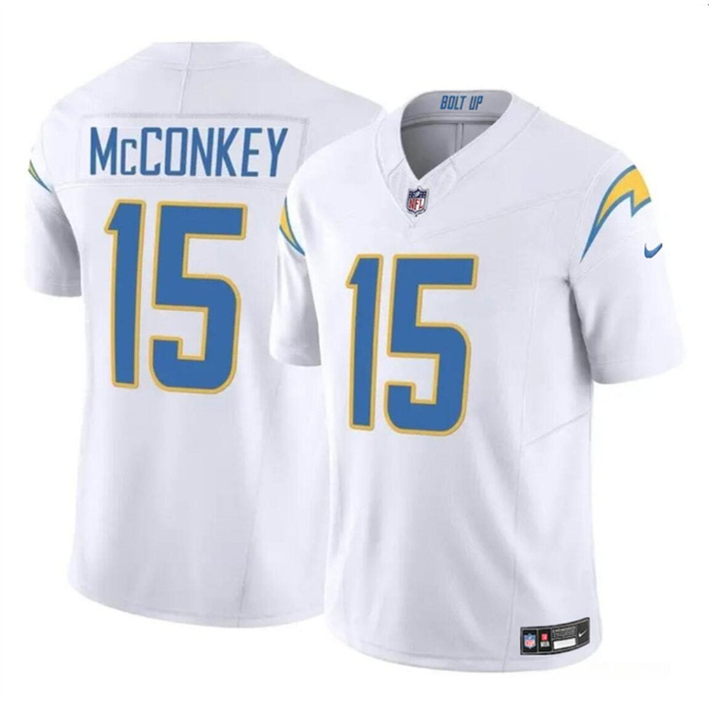 Men's Los Angeles Chargers #15 Ladd McConkey Nike F.U.S.E Draft Vapor Limited Stitched Football Jersey