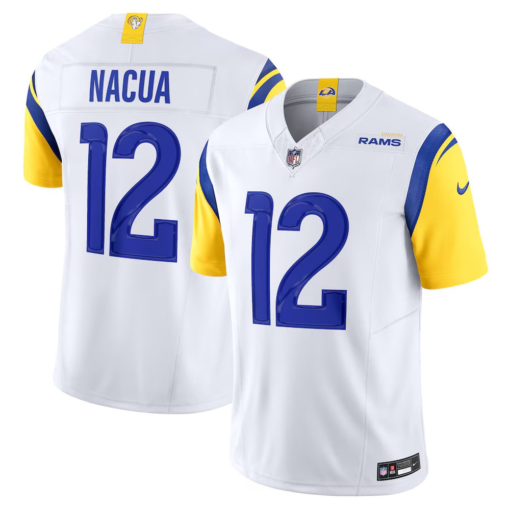 Men's Los Angeles Rams #12 Puka Nacua Nike Vapor F.U.S.E. Limited Player Jersey