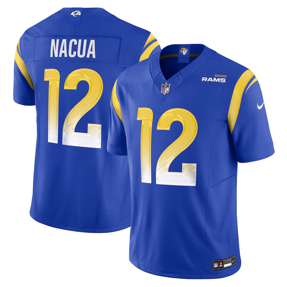Men's Los Angeles Rams #12 Puka Nacua Nike Vapor F.U.S.E. Limited Player Jersey