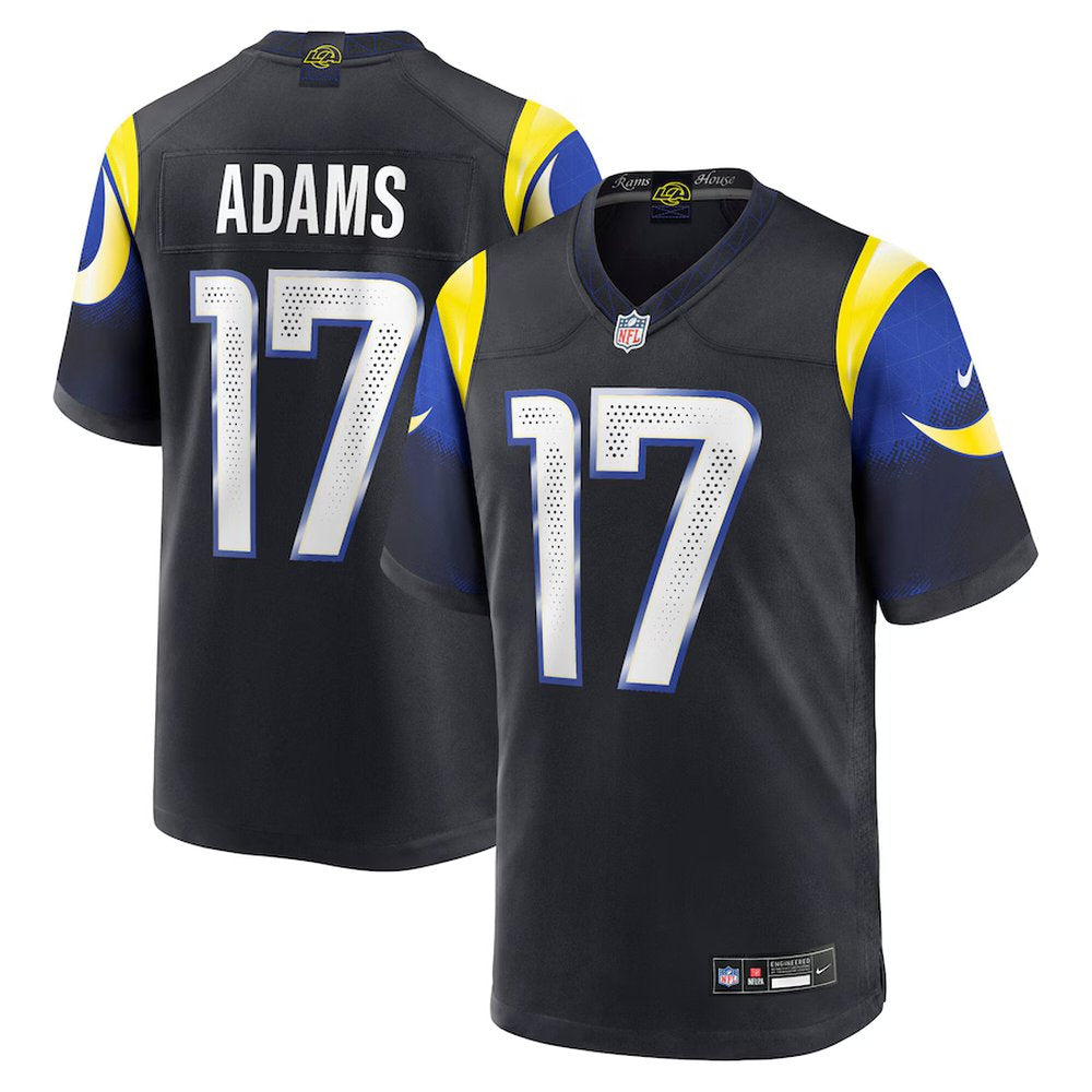 Men's Los Angeles Rams #17 Davante Adams Midnight Blue Rivalries Collection Game Jersey