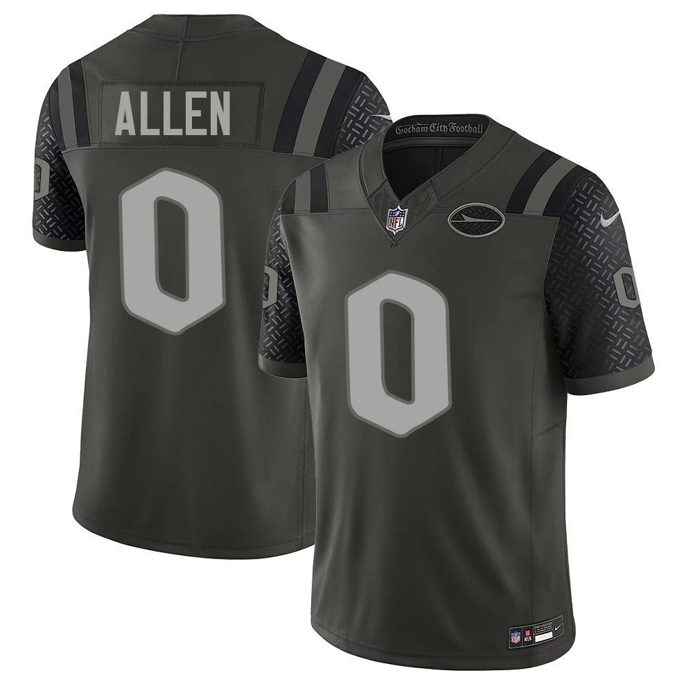 Men's New York Jets #0 Braelon Allen Black Rivalries Collection F.U.S.E. Vapor Limited Stitched Jersey