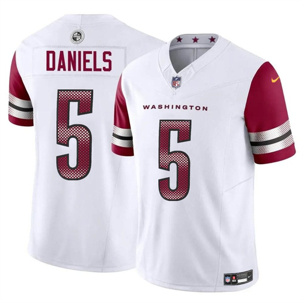 Men's Washington Commanders #5 Jayden Daniels 2024 Draft F.U.S.E Vapor Limited Stitched Football Jersey