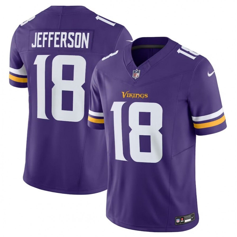 Men's Minnesota Vikings #18 Justin Jefferson Nike F.U.S.E. Vapor Untouchable Limited Stitched Jersey