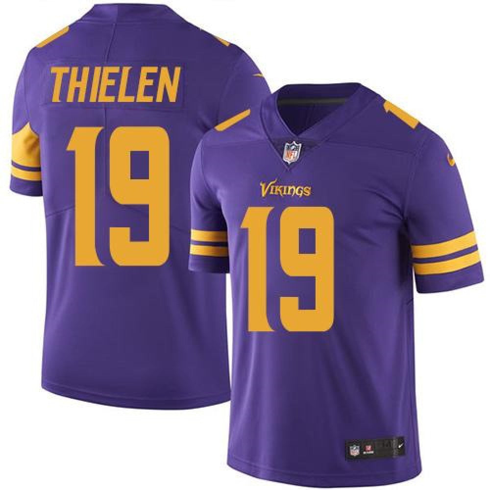 Nike Vikings #19 Adam Thielen Purple Men's Stitched NFL Limited Color Rush Jersey