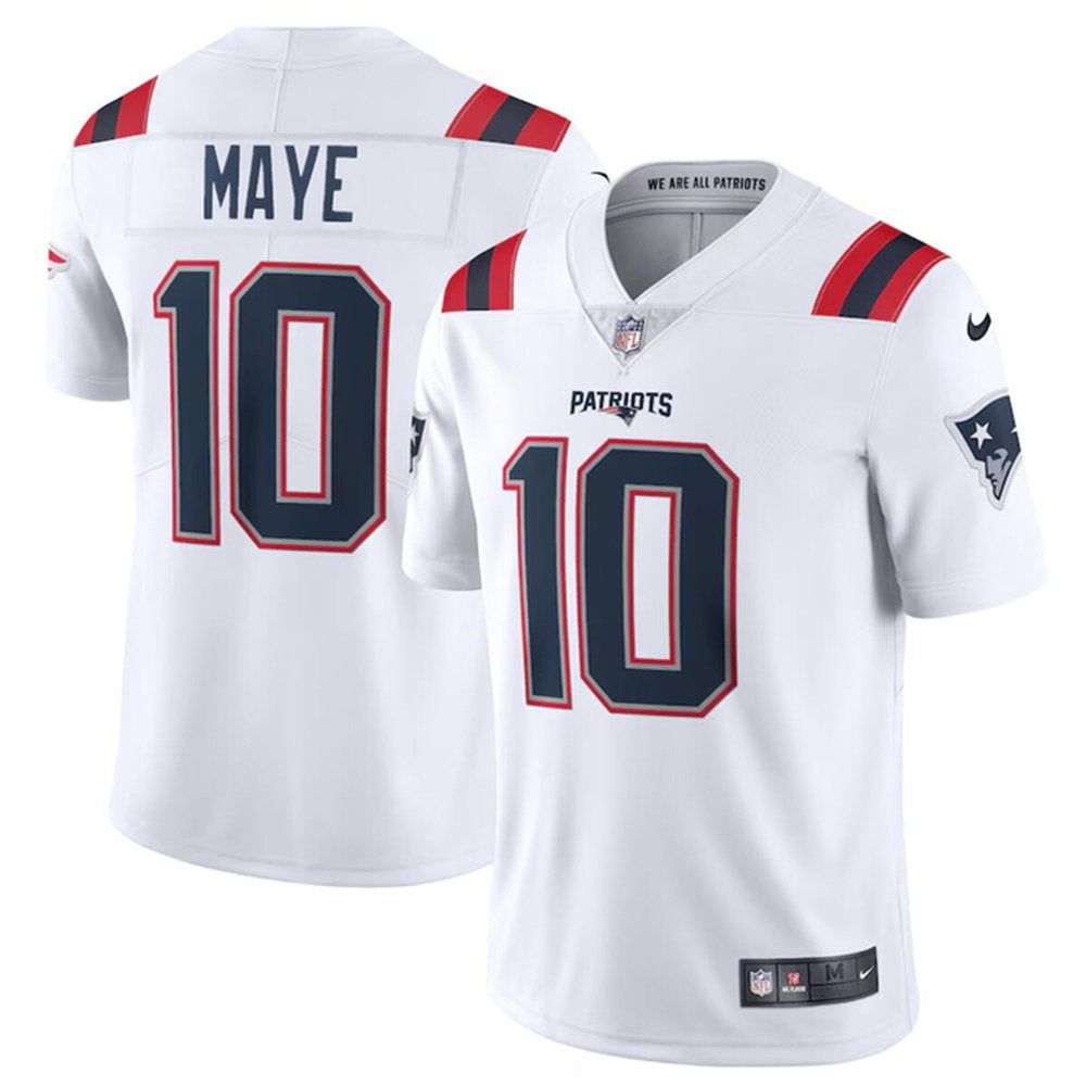 Men's New England Patriots #10 Drake Maye Draft F.U.S.E. Vapor Limited Stitched Football Jersey