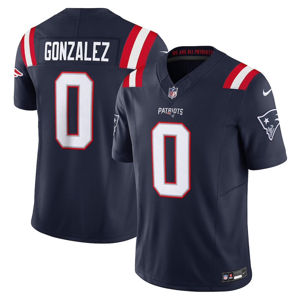 Men's New England Patriots Christian Gonzalez Nike Vapor F.U.S.E. Limited Jersey