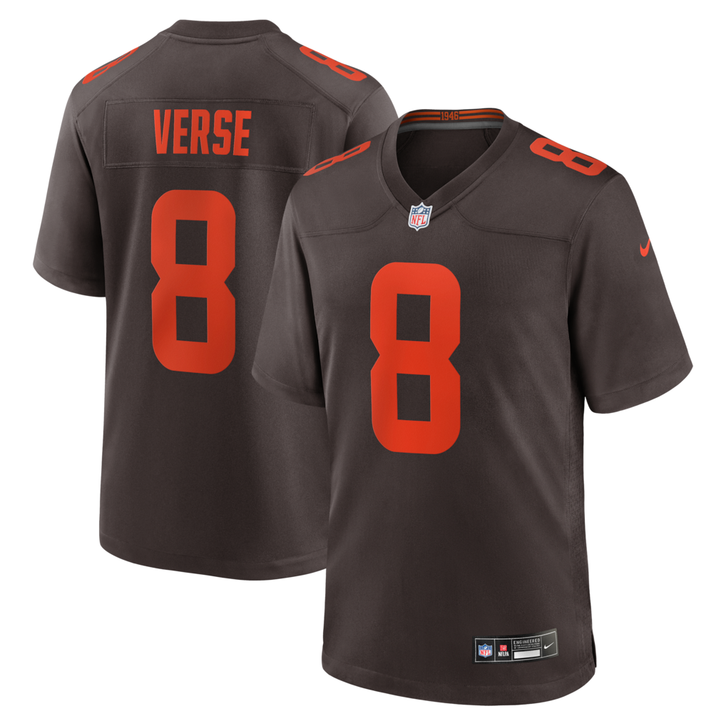 Men's Cleveland Browns Jared Verse Nike Brown Men's Nike Game Jersey
