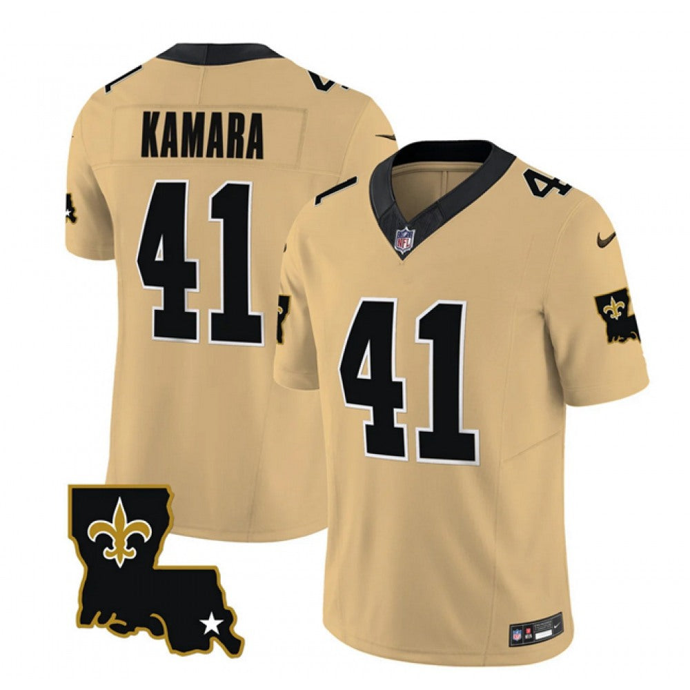 Men's New Orleans Saints #41 Alvin Kamara White 2019 100th Season Color Rush Limited Stitched NFL Jersey