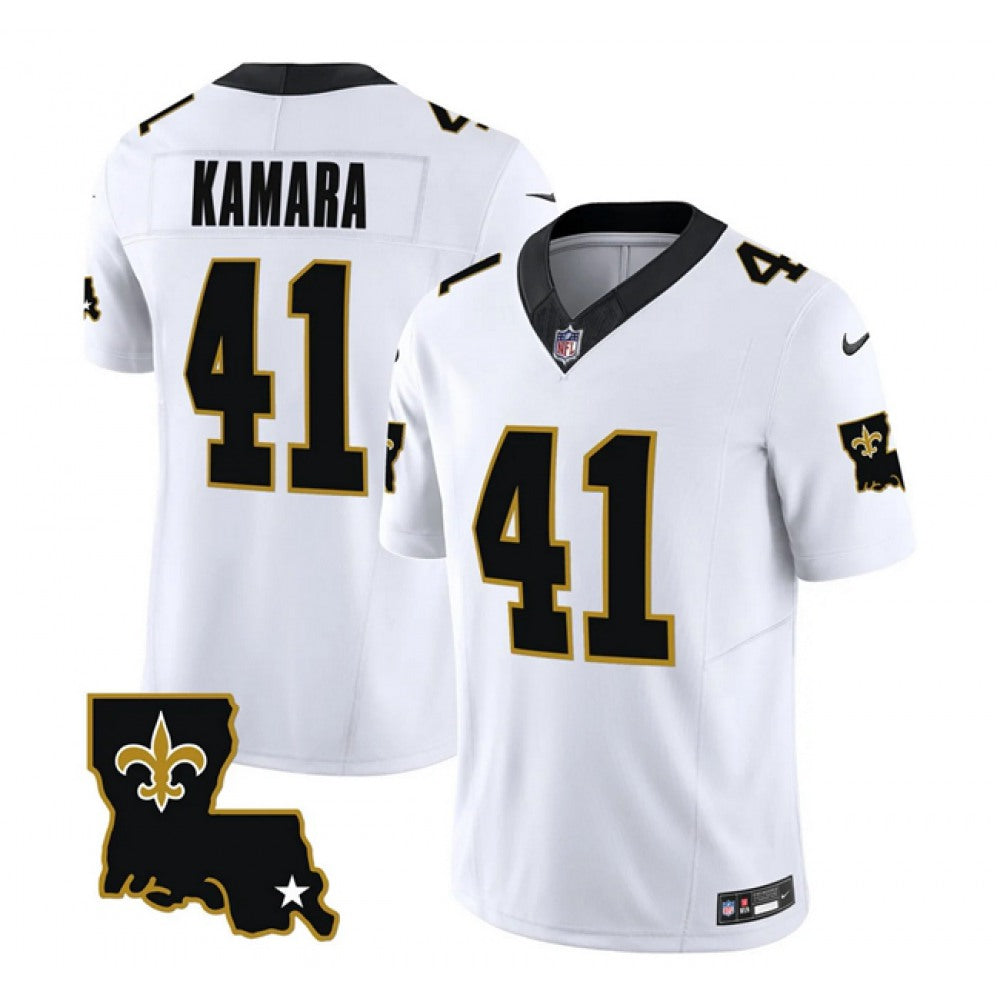 Men's New Orleans Saints #41 Alvin Kamara White 2019 100th Season Color Rush Limited Stitched NFL Jersey