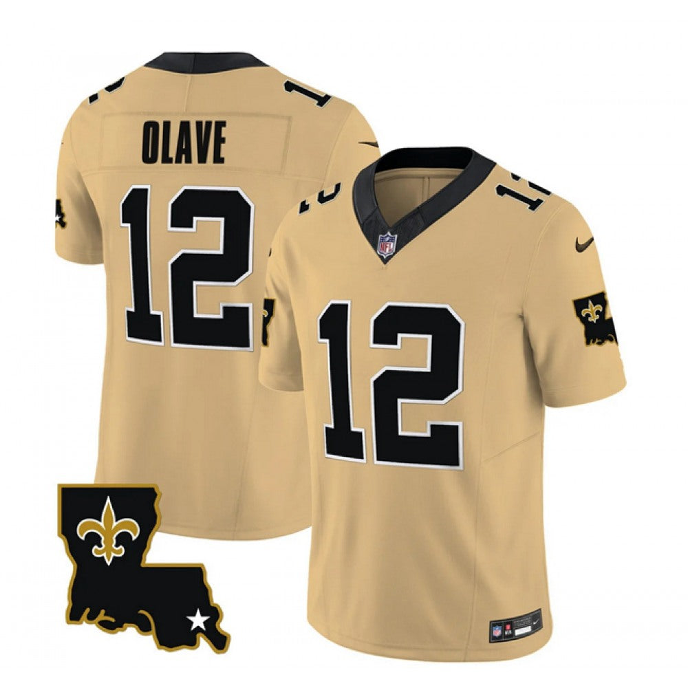 Men's New Orleans Saints #12 Chris Olave F.U.S.E. 1987 Legacy Vapor Stitched Jersey