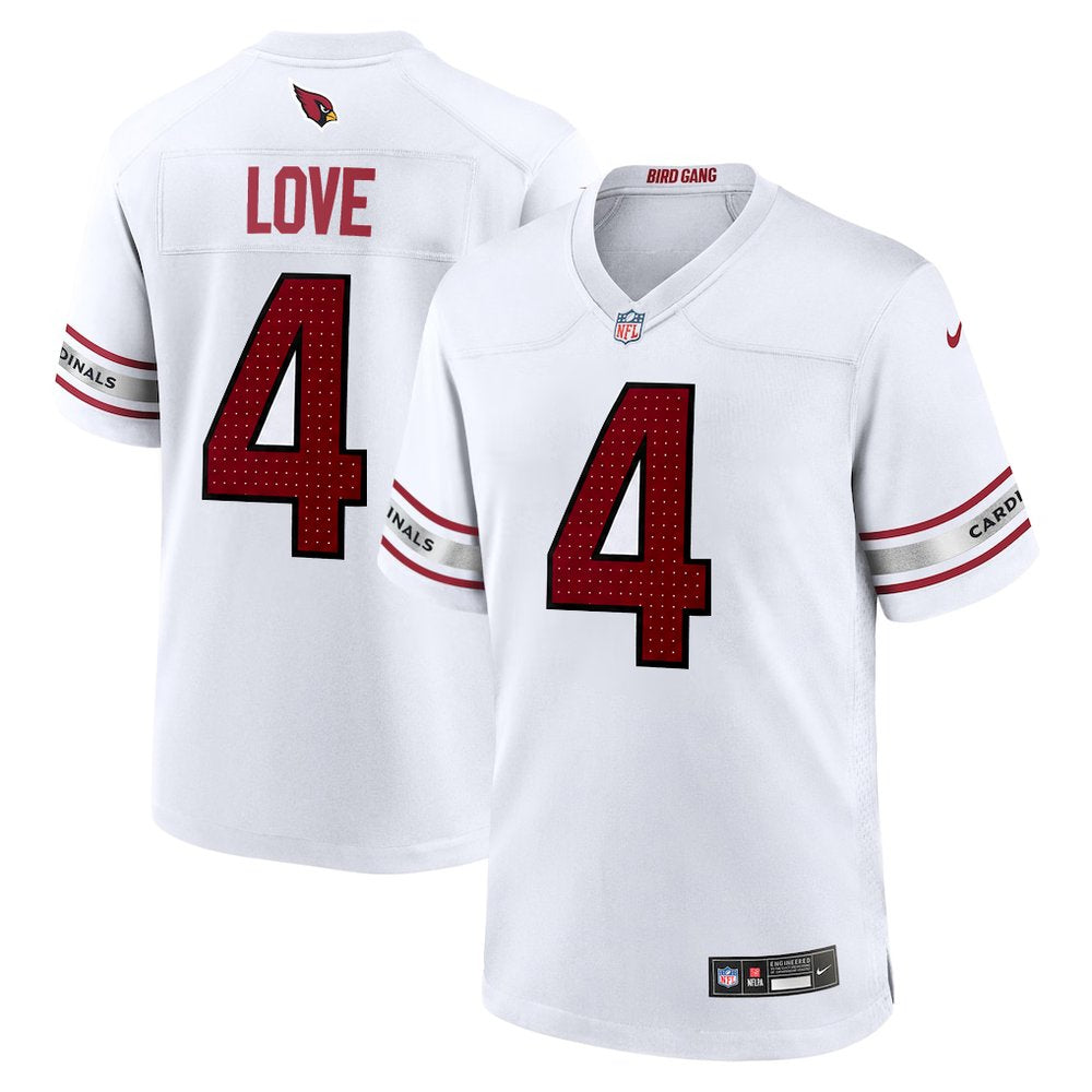 Men's Arizona Cardinals #4 Jeremiyah Love 2026 NFL Draft Game Jersey