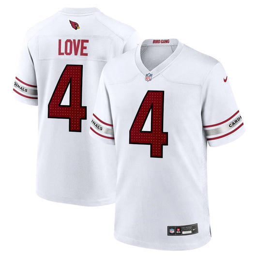 Men's Arizona Cardinals #4 Jeremiyah Love 2026 NFL Draft Game Jersey