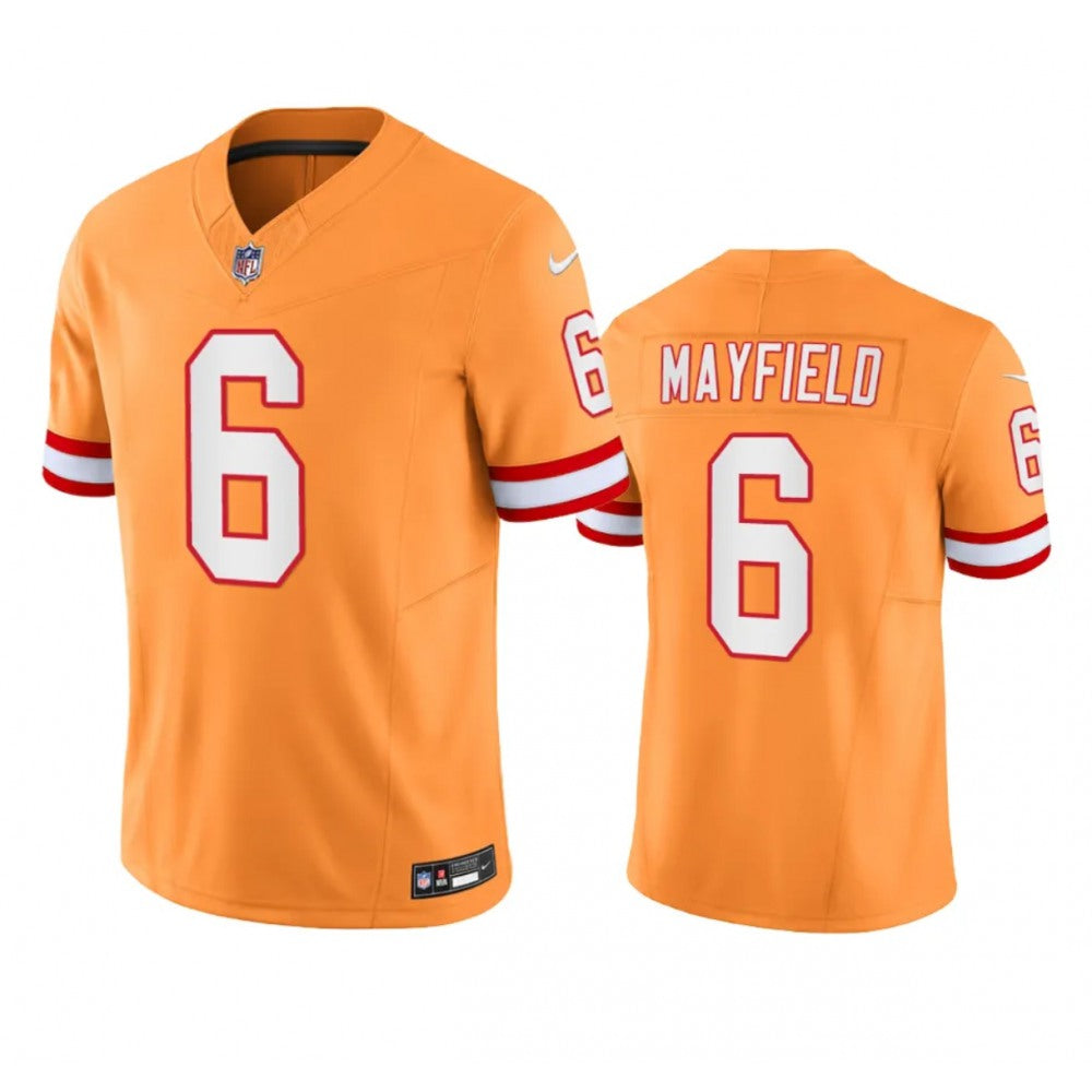 Men's Tampa Bay Buccaneers #6 Baker Mayfield Nike F.U.S.E. Throwback Limited Stitched Jersey