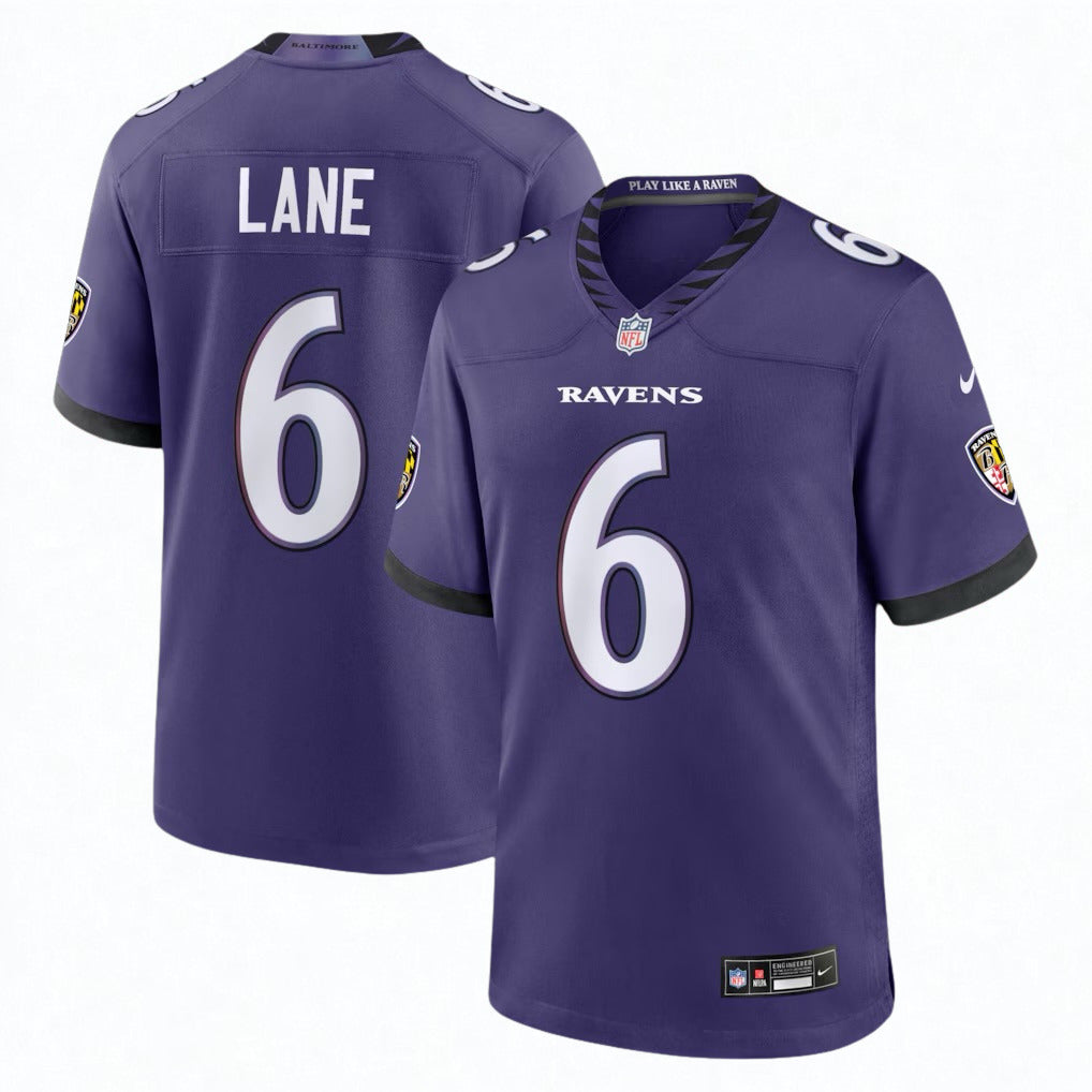 Men's Baltimore Ravens Ja'Kobi Lane Nike Purple Team Game Jersey