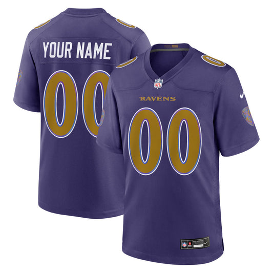 Men's Baltimore Ravens Nike Purple Alternate Game Custom Jersey