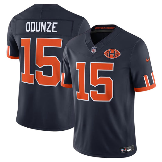 Men's Chicago Bears #15 Rome Odunze Navy 2026 Rivalries Collection Vapor F.U.S.E. Limited Jersey