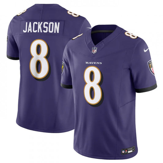 Men's Baltimore Ravens #8 Lamar Jackson F.U.S.E Vapor Jersey
