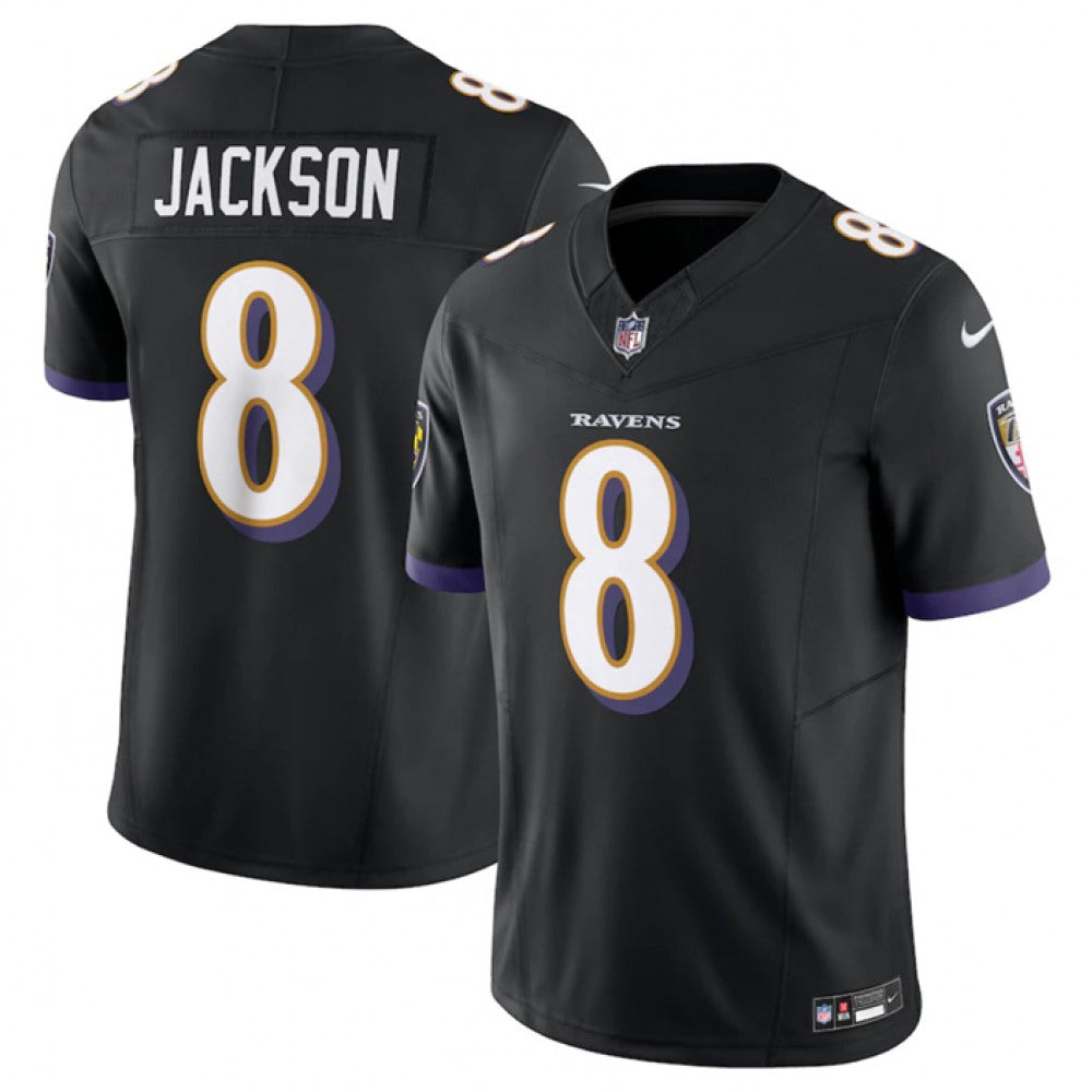 Men's Baltimore Ravens #8 Lamar Jackson F.U.S.E Vapor Jersey