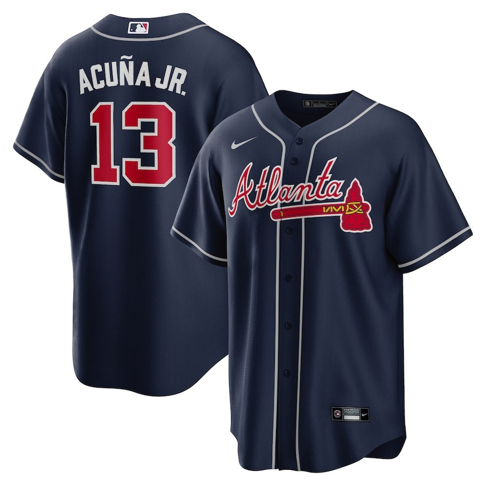 Nike Men's Atlanta Braves #13 Ronald Acuna Jr. Replica Jersey