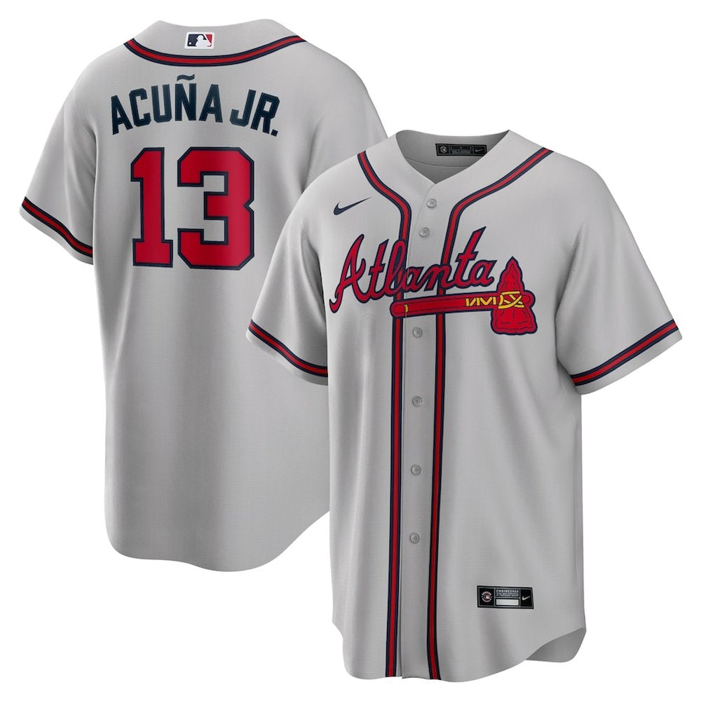 Nike Men's Atlanta Braves #13 Ronald Acuna Jr. Replica Jersey
