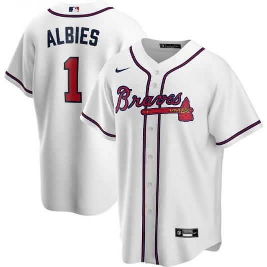 Nike Men's Atlanta Braves #1 Ozzie Albies Replica Jersey