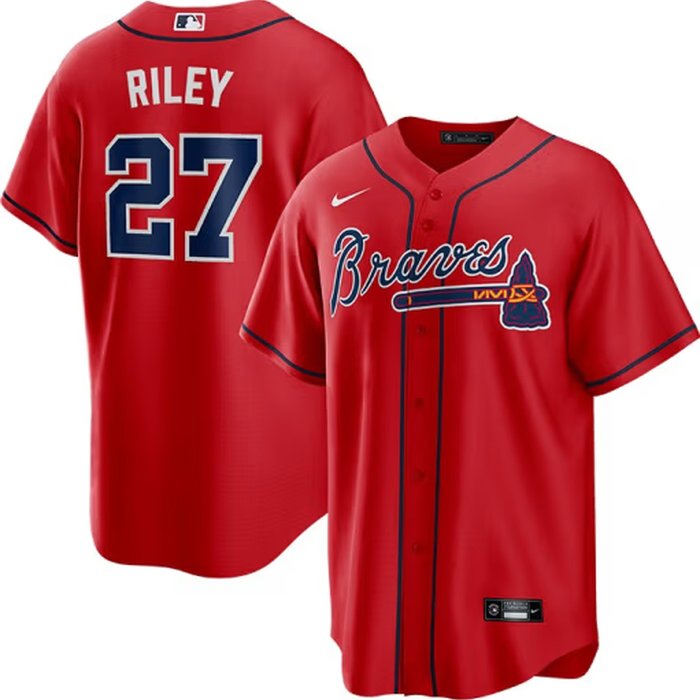 Nike Men's Atlanta Braves #27 Austin Riley Replica Player Jersey
