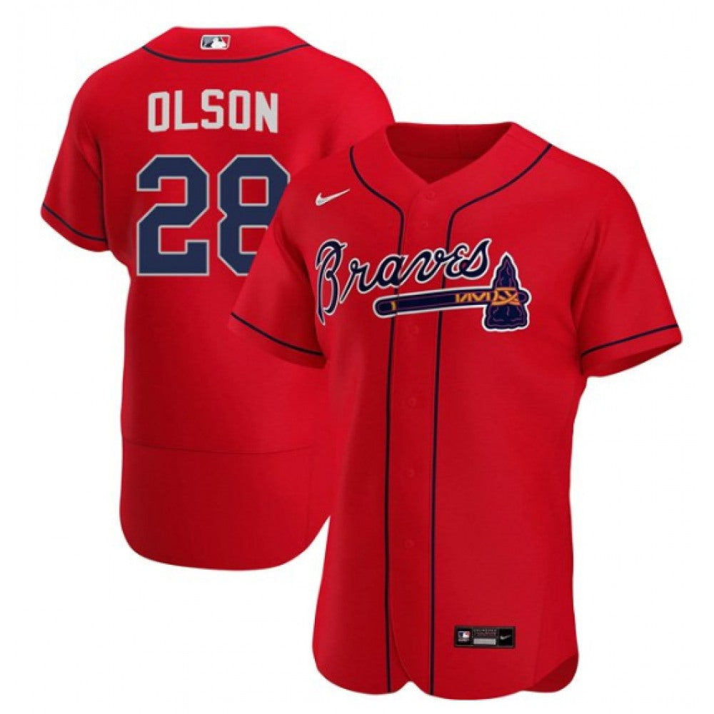 Nike Men's Atlanta Braves #28 Matt Olson Replica Jersey