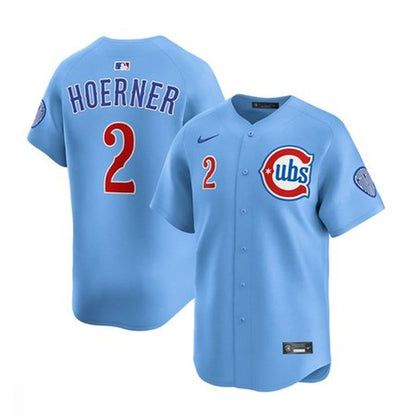 Men's Chicago Cubs #2 Nino Hoerner Replica Jersey