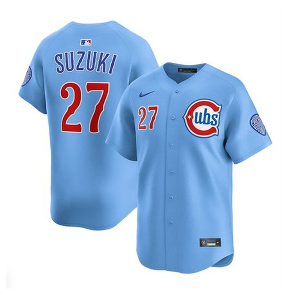 Nike Men's Chicago Cubs #27 Seiya Suzuki Replica Jersey
