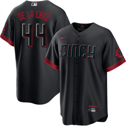 Nike Men's Cincinnati Reds #44 Elly De La Cruz Black City Connect Jersey