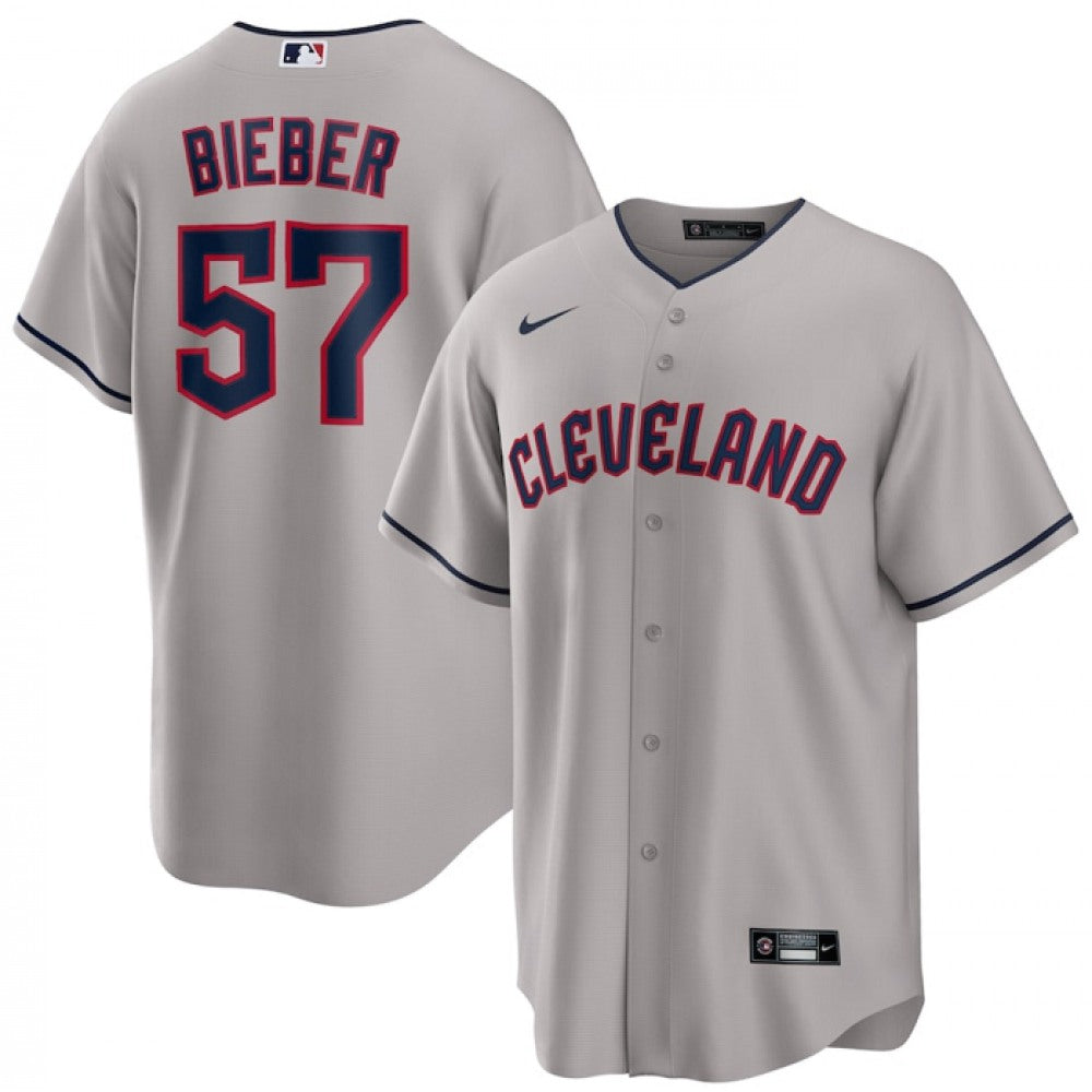 Nike Men's Cleveland Guardians #57 Shane Bieber Stitched Jersey
