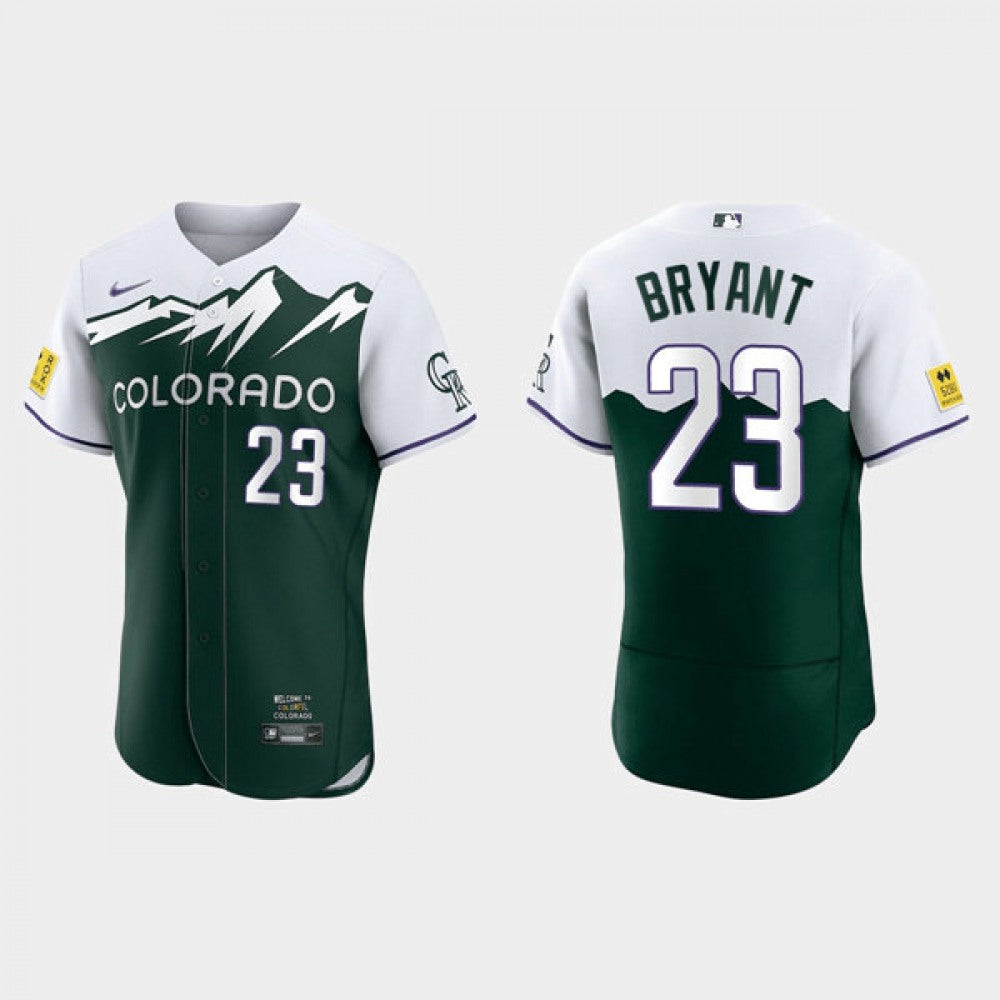 Nike Men's Colorado Rockies #23 Kris Bryant Green City Connect Stitched Limited Jersey
