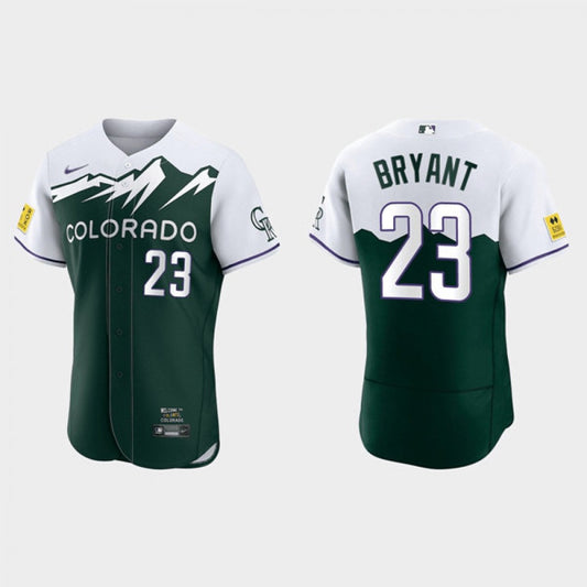 Nike Men's Colorado Rockies #23 Kris Bryant Green City Connect Stitched Limited Jersey
