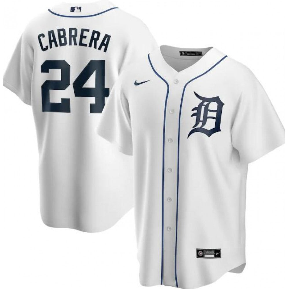 Nike Men's Detroit Tigers #24 Miguel Cabrera Stitched Replica Jersey
