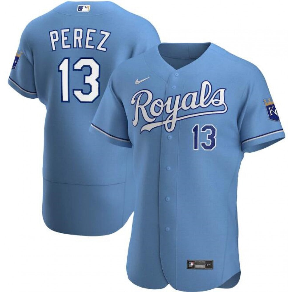 Nike Men's Kansas City Royals #13 Salvador Perez Stitched Limited Jersey