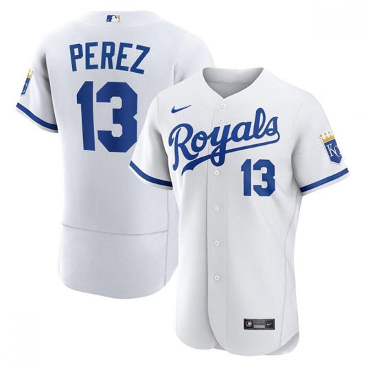 Nike Men's Kansas City Royals #13 Salvador Perez Stitched Limited Jersey