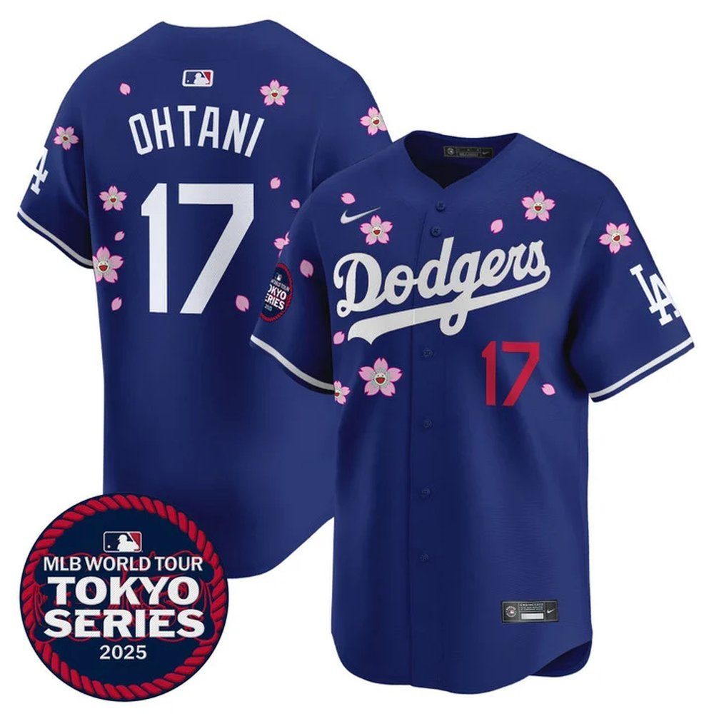 Nike Men's Los Angeles Dodgers #17 Shohei Ohtani Tokyo 2025 Stitched Jersey