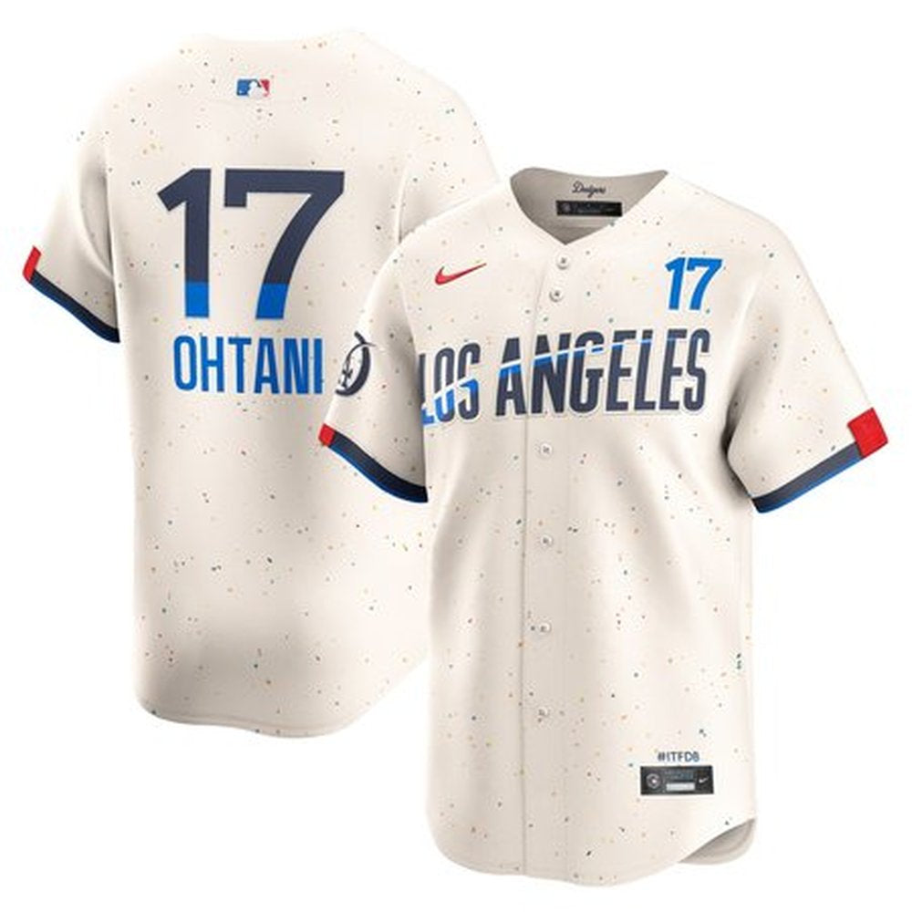 Nike Men's Los Angeles Dodgers #17 Shohei Ohtani Nike Cream 2024 City Connect Limited Jersey