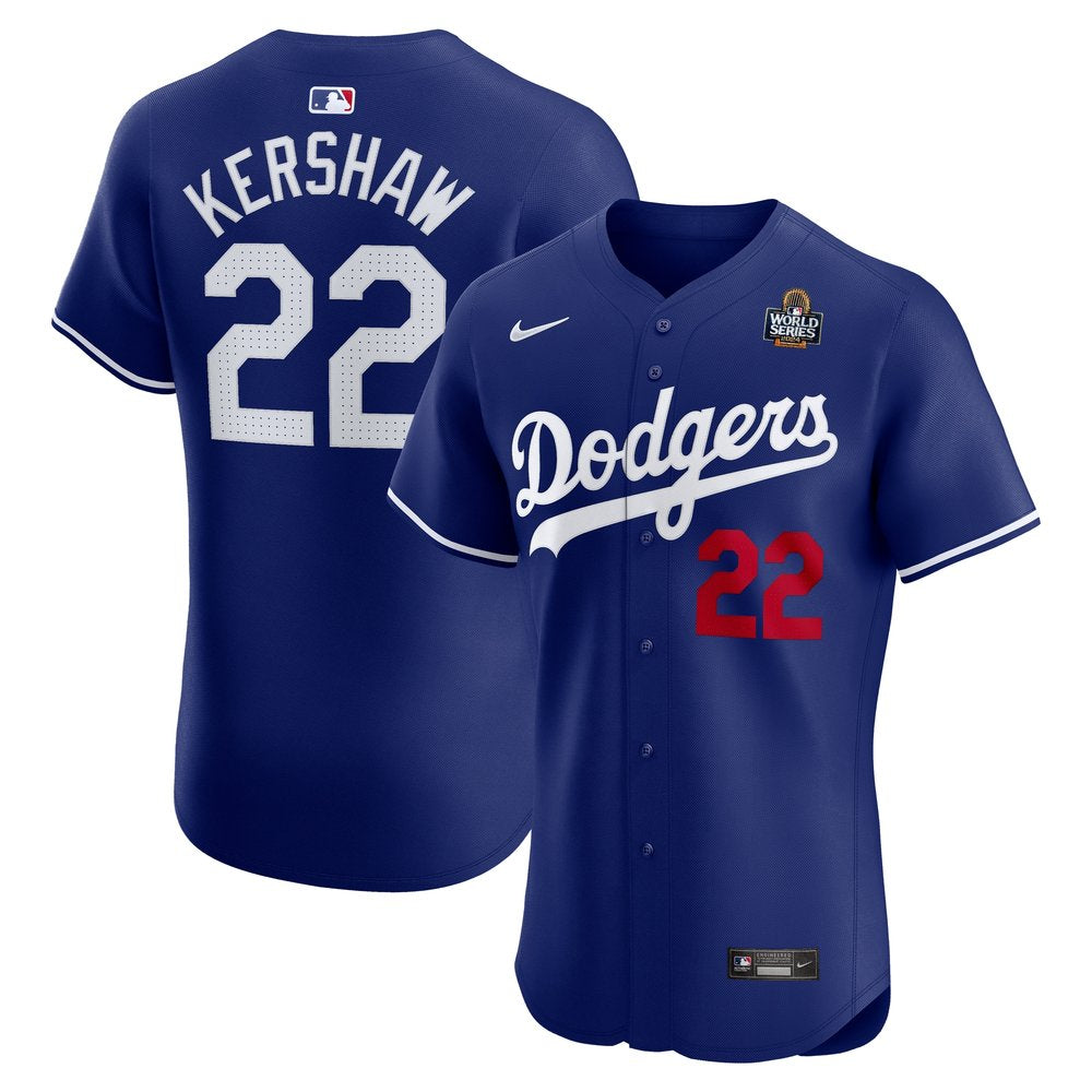 Men's Los Angeles Dodgers Clayton Kershaw Nike 2024 World Series Jersey
