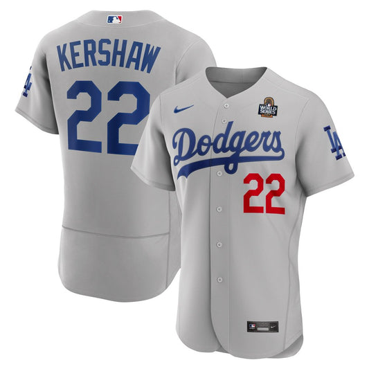 Men's Los Angeles Dodgers Clayton Kershaw Nike 2024 World Series Jersey