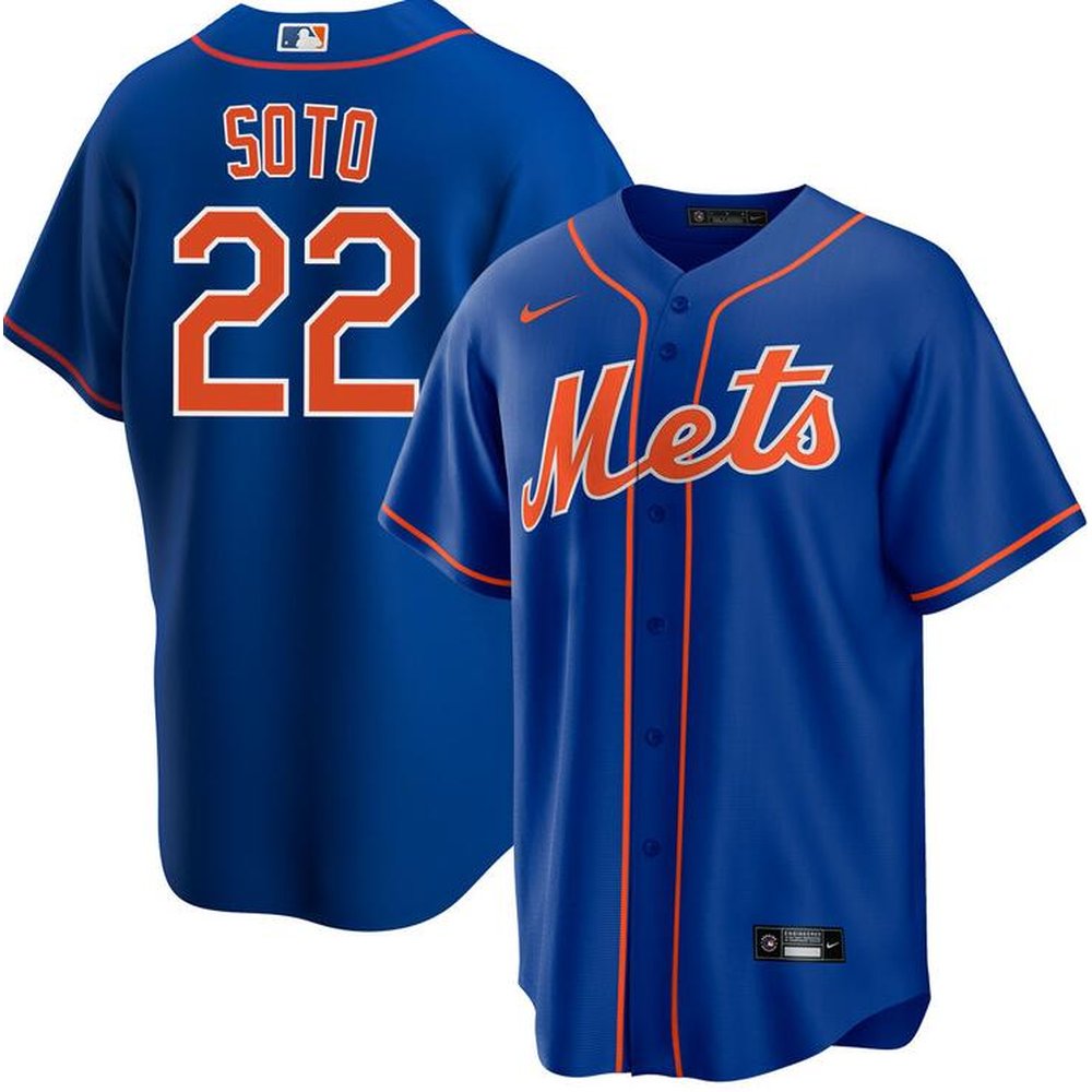 Nike Men's New York Mets #22 Juan Soto Stitched Replica Jersey