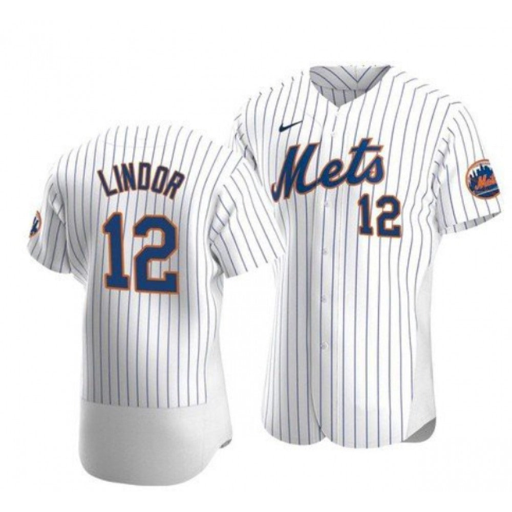 Nike Men's New York Mets #12 Francisco Lindor Stitched Jersey