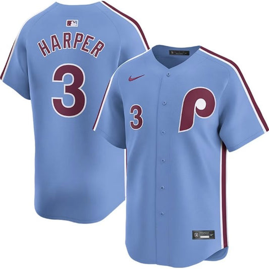 Nike Men's Philadelphia Phillies #3 Bryce Harper Stitched Jersey