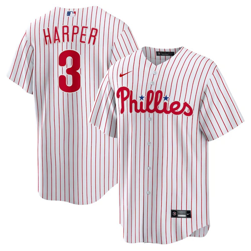 Nike Men's Philadelphia Phillies #3 Bryce Harper Stitched Jersey