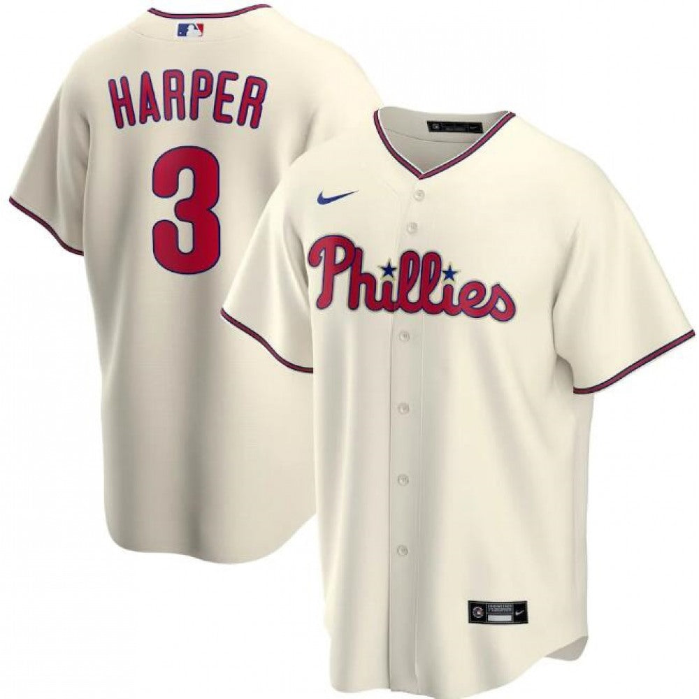 Nike Men's Philadelphia Phillies #3 Bryce Harper Stitched Jersey
